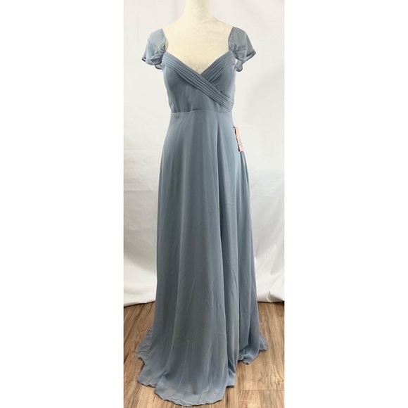 Birdy Grey Spence Dusty Blue Formal Dress - Size: Small - Picture 5 of 12